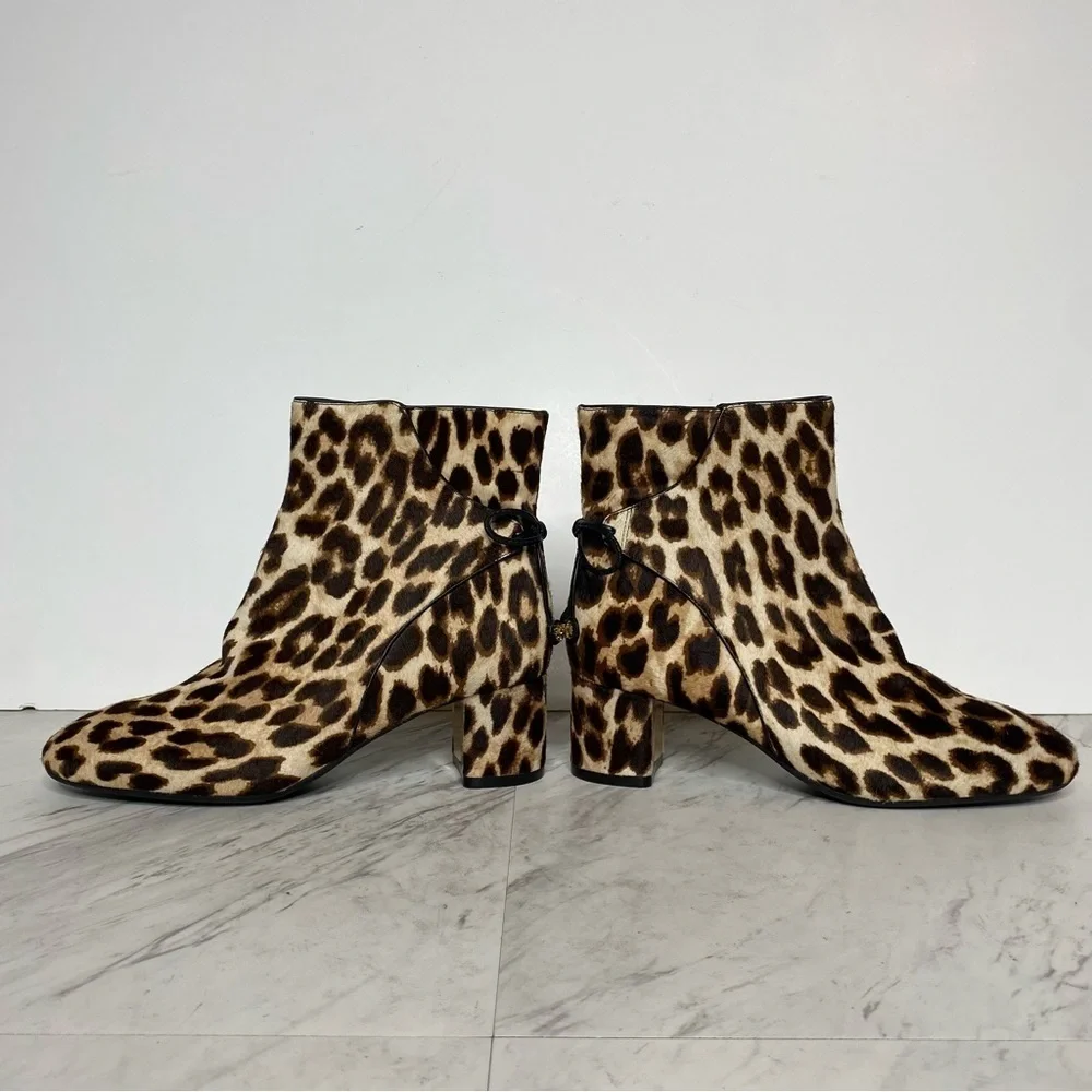 New! Tory Burch Laila Leopard Bootie 5 1/2